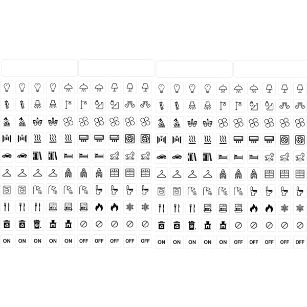 TRINENOX 200PCS Black Light Switch Labels Stickers, Durable Clear Switch