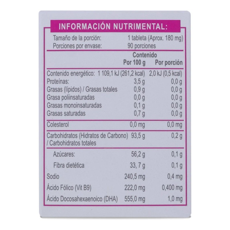 Vitafole Ácido Fólico + Dha, 90 Tabs De 180 Mg