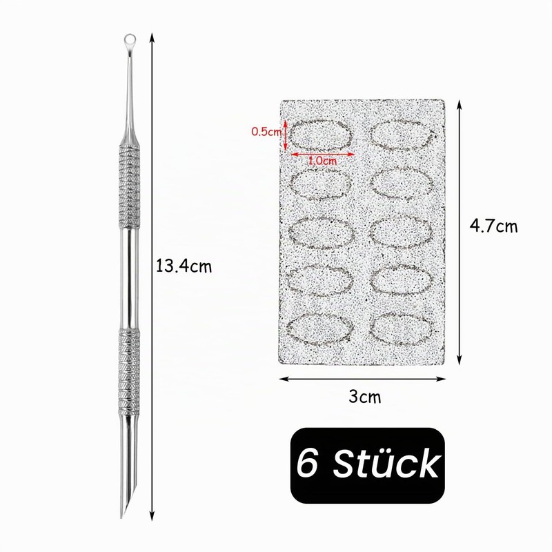Yoezuo Double Head Cuticle Pusher Stainless Steel