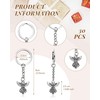YETOOME 30 Pcs Guardian Angel Charm Keychain Key Ring for