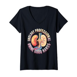 Womens Urine Good Hands Kidney Shirt Urology Gift V-Neck T-Shirt