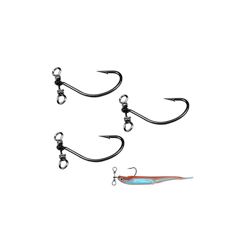 30pcs Drop Shot Fishing Hooks with Drop Shot Rig and