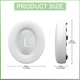 hopopower Replacement Ear Pads for Bose 700 (NC700) Headphones, Earpads Cushions with Softer Protein Leather, High-Density Noise Cancelling Foam (White)