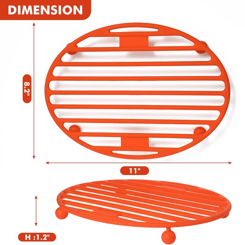 Webake Roasting Rack Oval Silicone 11x8 Inches Cooling Drying Rack