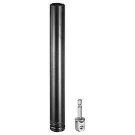 HARFINGTON Deep 6-Point Impact Socket 1/2" Drive 21mm Metric Socket 10" Length with 1/4" Hex Shank Adapter, CR-V Steel Socket Adapter Accessory Tool Set Kit for Hex Bolts Nuts