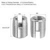uxcell Self Tapping Threaded Inserts, 15pcs Inner M3-0.5 Outer M5x6