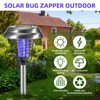 2 Pack Solar Bug Zapper Outdoor, Mosquito Zapper Outdoor Led
