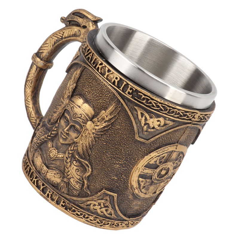 Beer Mug Stainless Steel Resin Double Layered High Temperature Resistant