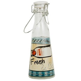 2PO Vintage Style Glass Milk Bottle Fresh & Cold (17 OZ)