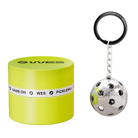 WES Pickleball Keychain,100% Stainless Steel Pickleball Keychains for Women and Men, Pickleball Gifts for Women - Men, Pickleball Accessories with High Quality, stainlesssteel