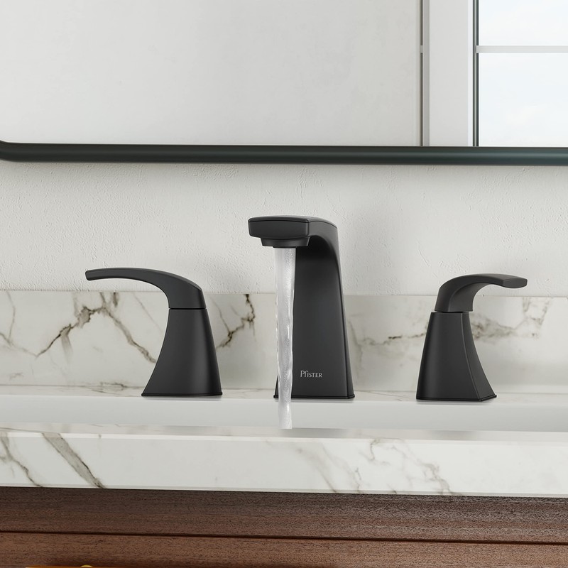 Pfister Karci Bathroom Sink Faucet, 8-Inch Widespread, 2-Handle, 3-Hole, Matte