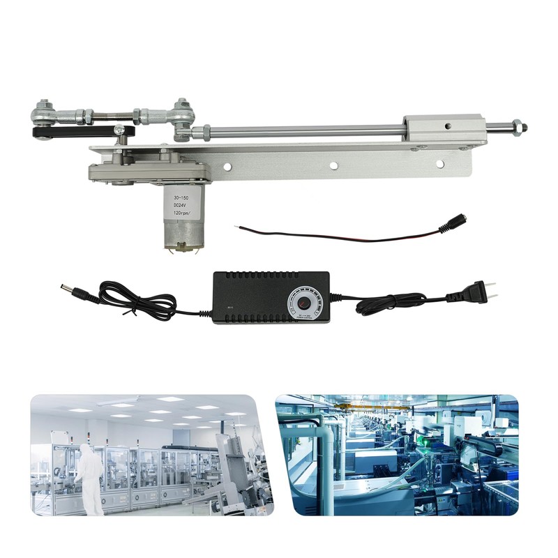 Reciprocating Cycle Linear Actuator, DC 24V Stroke 1.2"-5.9" Gear Adjustable