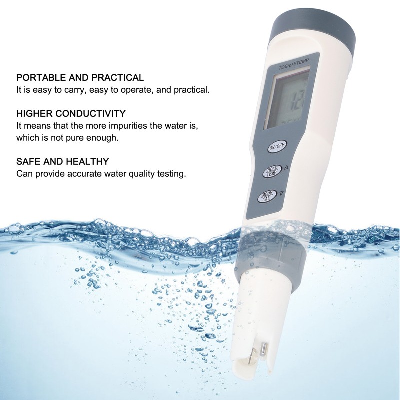 3 in 1 Multifunctional PH Meter Water Quality Test Pen