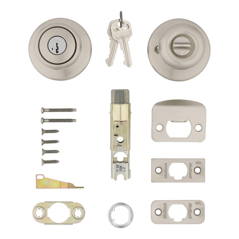 Kwikset Tylo Entry Door Knob with Lock and Key, Secure