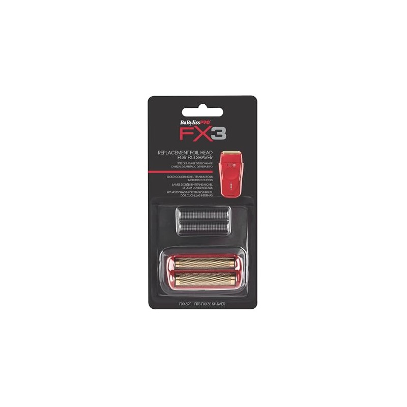 BaBylissPRO Barberology Professional FXX3RFB FX3 Red Replacement Double Foil Shaver