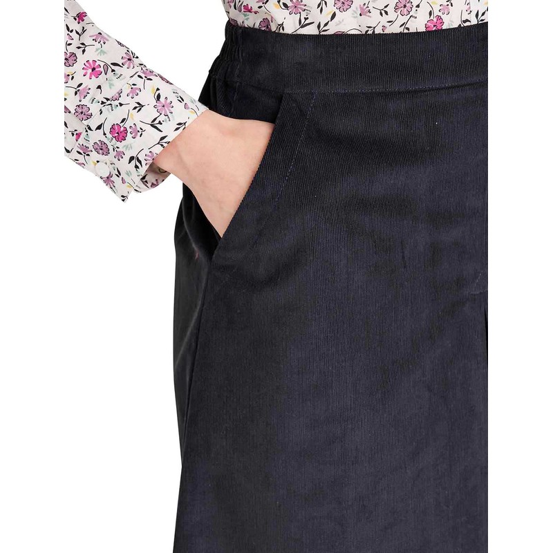 Chums Ladies Cord Skirt Navy 14