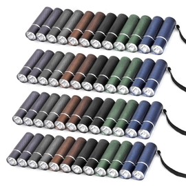 FASTPRO 48-Pack Mini Flashlights Set, Aluminum LED Flashlights Include AAA Batteries & Lanyard, Super Bright 100 Lumen Flashlight for Party Favors, Kids Gift, Camping, Hurricane Supplies