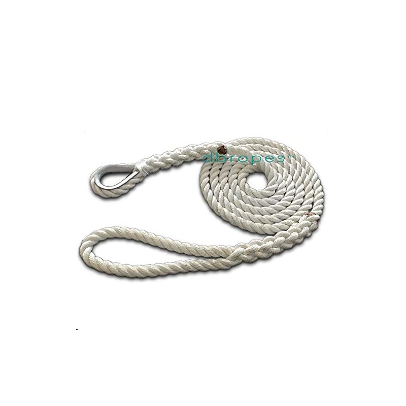 3 Strand Mooring Pendant 100% Nylon Rope 5/8 X 15