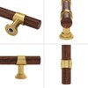 Haliwu 10 Pack Wood Grain and Gold Cabinet Pulls Gold