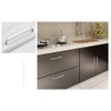 ANSIEDIO 2pcs Silver Aluminum Alloy Cabinet Cupboard Closet Wardrobe Door