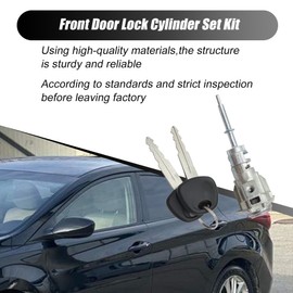 XQSMWF Front Driver Side Door Cylinder Lock with 2 Keys, Fit for Hyundai Elantra 2011-2016 1.8L/ 2.0L, Replacement 81970-3XA00 819703XA00, Front Left Side Door Lock Set with Key Metal