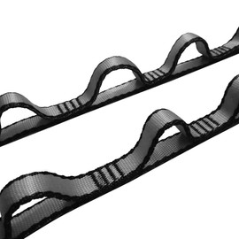 FOSER 2pcs Yoga Hammock Extension Strap Yoga Extender Strap Daisy Chain Fitness Pilates Stretch Belt Exercise Extend Strap Band (Gray)