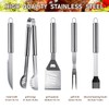 HUSSAR 34PCS BBQ Grill Tools Set Stainless Steel Grilling Accessories