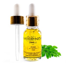 Zest Of Moringa | Nourishing Skin and Face Moisturizer Multi Vitamin Oil | Pure Moringa Face Serum | Moringa Face Oil and Hair Oil | Day and Night Treatment | Useful for Dry Skin and Dry Hair - 15ml