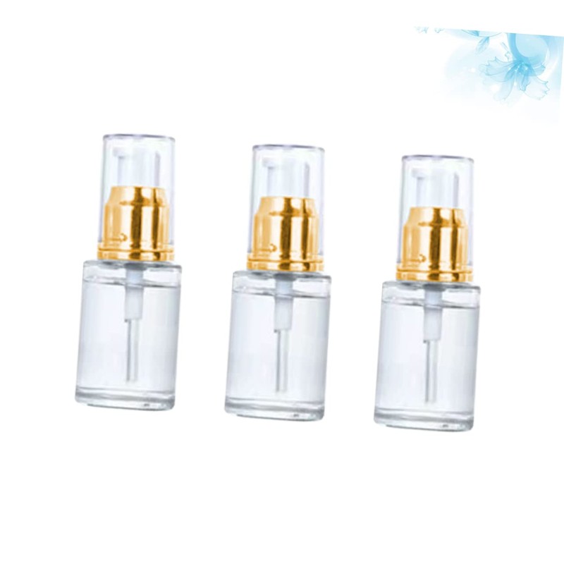 OHPHCALL 3pcs Portable Essential Oil Bottle Empty Pump Cosmetic Bottles