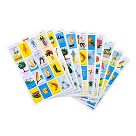 Loteria Authentic Mexican Game, Bingo Game with Colorful Illustrated Cards, Don Clemente Brand (10 Tablas (10 Boards))