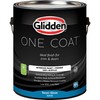 Glidden Interior Paint + Primer: White/Enduring Ice, One Coat, Semi-Gloss,