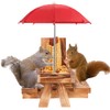 Squirrel Feeder Picnic Table for Animal Bench Feeder Lovers Gifts