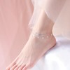 DAOSHANG Ankle Bracelets For Women Sterling Silver infinity Anklets For