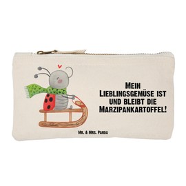 Mr. & Mrs. Panda Smörle Tobogganing Make-Up Bag, White, Hand Drawn