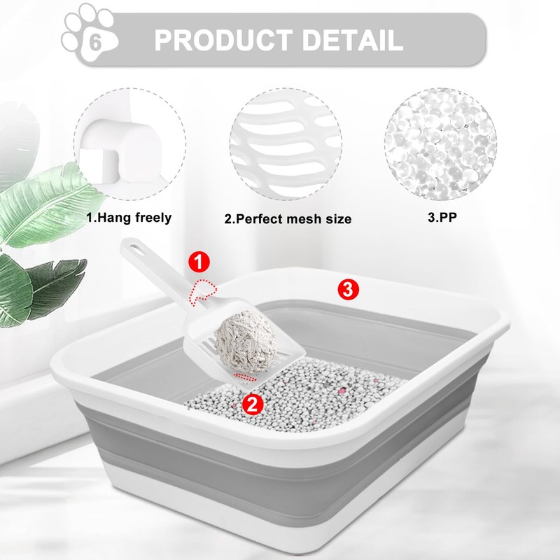 Maohegou Large Cat Litter Box for Kittens to Senior Cat,