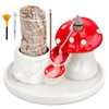 ZenBless 5 in 1 Mushroom Gifts Waterfall Incense and Candle Burner for Burning Sage, Palo Santo, Incense Sticks Backflow Cones,Candle Ceramic Backflow Cone Holder Spiritual Meditation Yoga