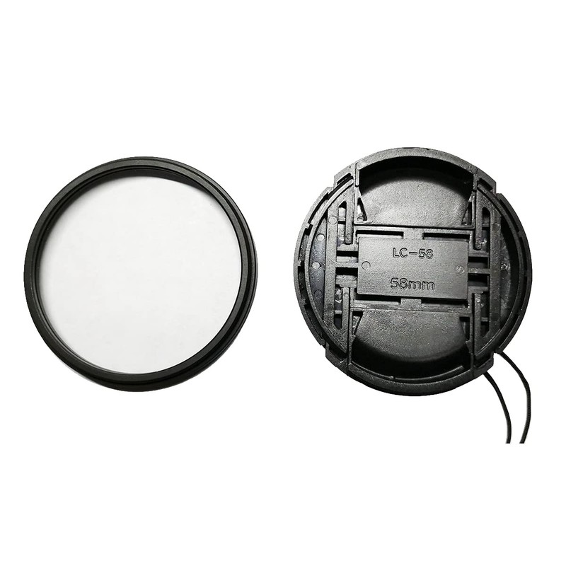 58mm Multi-Coated UV Protection Filter & 58mm Lens Cap Compatible