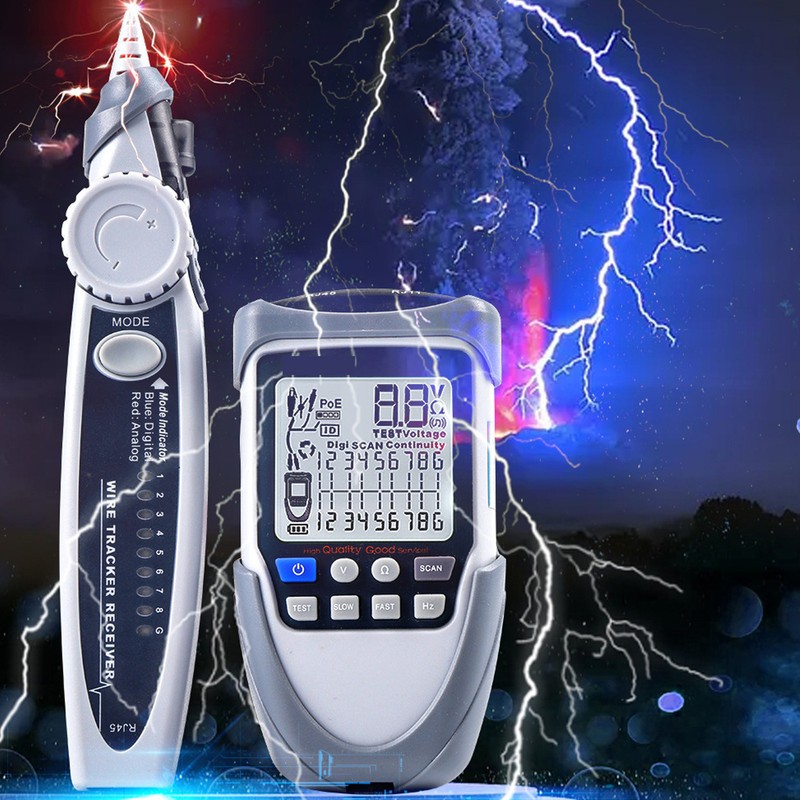 Network Cable Tester LCD Digital Analog Multifunction POE Wire Tracker