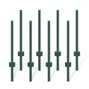 FOREHOGAR Metal Fence Post 3 Feet Green, Pack of 8,