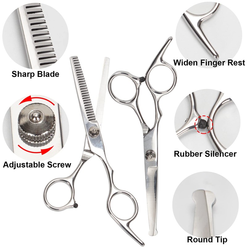 FLYAMAPIRIT Kids Hair Scissors Set Hair Cutting Set Including Thinning