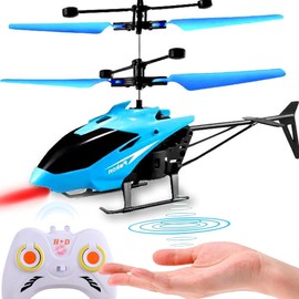 XUBX Flying Toys, Children's Flying Helicopter, Infrared Induction Robot Mini Helicopter, Remote Controlled Hover Flying with Hand Sensor Infrared 1