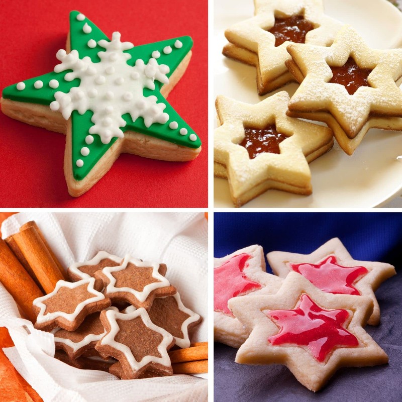 Star Cookie Cutter Set, 5-Piece Star Shape, Stainless Steel Cookie