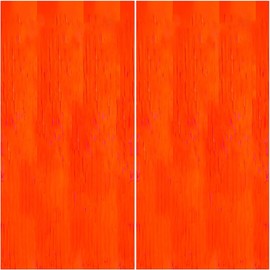 2 Pack Orange Glow in The Dark Party Supplies, 3.3 X 6.6 Ft Neon Foil Fringe Curtains, Neon Party Backdrop & Glow Decorations for Birthday, Photo Booth Props, Glow Party Streamers & Door Fringe