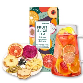 SIJIYUNLI-Fruit Slices Tea 100g/3.53oz Handmade Dried Fruit Slices,Can be soaked in cold or hot water.Contains 10 bags of tea bags,Suitable for gift giving.