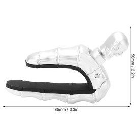 Guitar Capo for 6-String Acoustic Guitars, 85 x 58 mm / 3.3 x 2.2 Inch Skull Capo, Zinc Alloy Guitar Capo, Skeleton Head Capo for Acoustic, Electric Guitars, Ukulele, Mandolin, Banjo