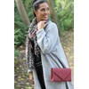 styleBREAKER 01017082 Women's Scarf with Leo Pattern, Coloured Stripes and