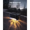 JACKYLED Solar Deck Lights,Outdoor Fence Light,16 Pack Solar Step Lights