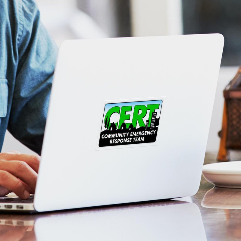 CafePress CERT Rectangle Sticker Rectangle Bumper Sticker Car Decal