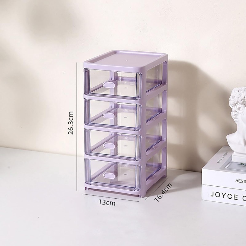 Verve Jelly Mini Storage Tower 4 Tier Plastic Storage Box