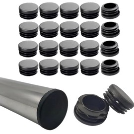20PCS Round Plastic End Caps,Round Plastic Plugs, 55MM Round Chair Leg Pipe Tube Insert Blanking Cover,End Cover Caps for Furniture Tables Desks Chairs Bed